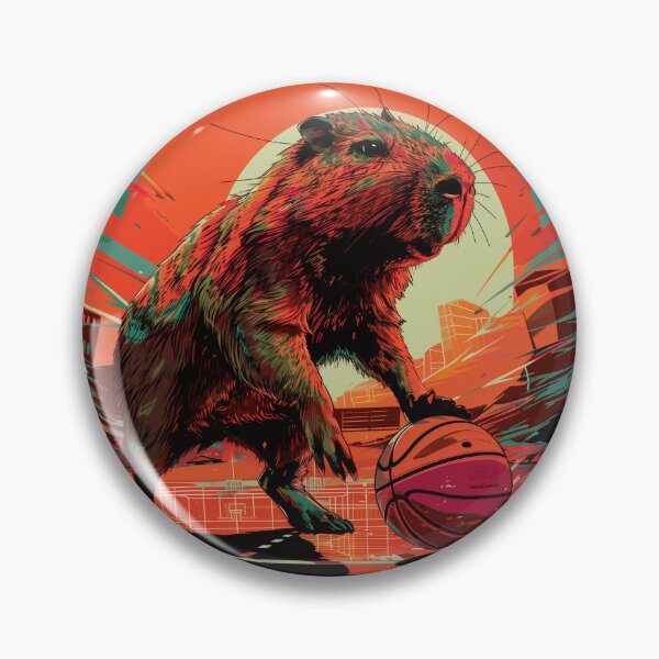 Item preview, Capybara playing basketball - Sporty Spice designed and sold by WaveVisions.