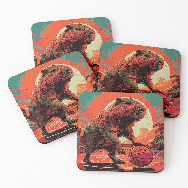 Item preview, Capybara playing basketball - Sporty Spice designed and sold by WaveVisions.