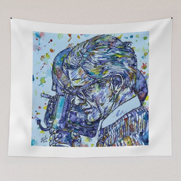 Item preview, PASOLINI watercolor and ink portrait .1 designed and sold by lautir.