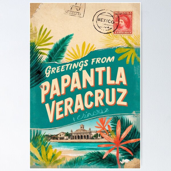 Item preview, Papantla Veracruz Mexico Magic Town Postcard Vintage Travel designed and sold by TravelPostcardGems.