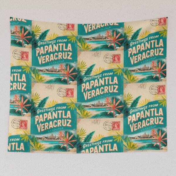 Item preview, Papantla Veracruz Mexico Magic Town Postcard Vintage Travel designed and sold by TravelPostcardGems.