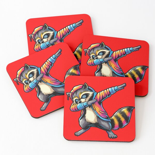 Item preview, Cute Colorful Raccoon Dance Dabbing  designed and sold by MrDesing10 ⭐⭐⭐⭐⭐.