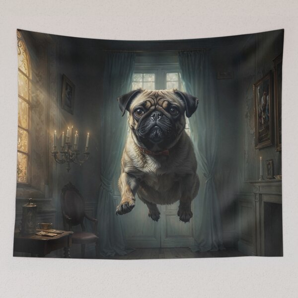 Item preview, Pug in Haunted Mansion designed and sold by AliceWhiteDF.