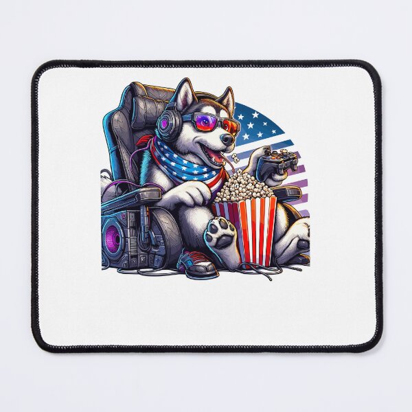 Item preview, Huskey Popcorn American 4th Of July Gaming Controller Gamer designed and sold by Artistoos.