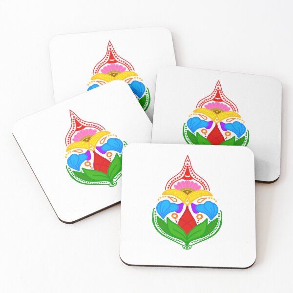 Item preview, Colorful folk motif designed and sold by Kalpa.