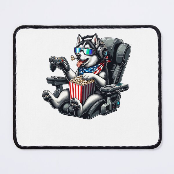 Item preview, Huskey Popcorn American 4th Of July Gaming Controller Gamer designed and sold by Artistoos.