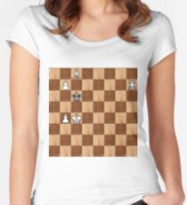 Game of Chess, #bishop, #capture, #castle, #check, #checkmate, #chess, #chessboard, #chessman Women's Fitted Scoop T-Shirt