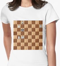 Game of Chess, #bishop, #capture, #castle, #check, #checkmate, #chess, #chessboard, #chessman Women's Fitted T-Shirt