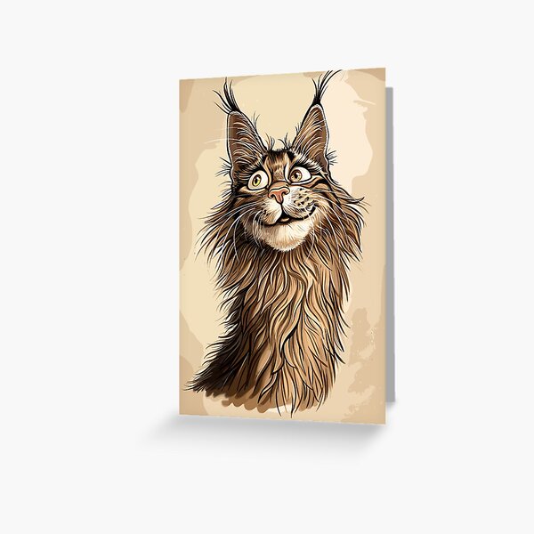 Item preview, Maine Coon Caricature designed and sold by Liededrom..