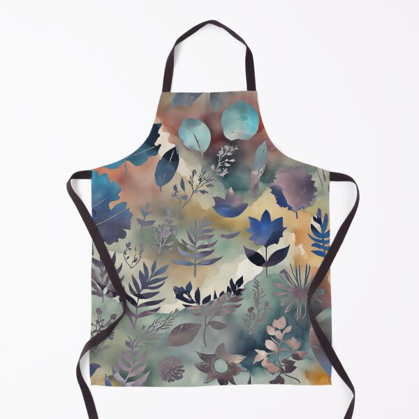 Item preview, Abstract Botanical Blue Green Leaves Design 343 designed and sold by artbylucie.