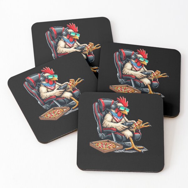 Item preview, Chicken Pizza American 4th Of July Gaming Controller Gamer designed and sold by Artistoos.