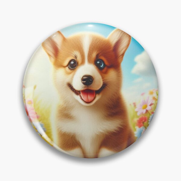 Item preview, Adorable Corgi Puppy Under Rainbow - Vibrant Digital Art designed and sold by Artifines.