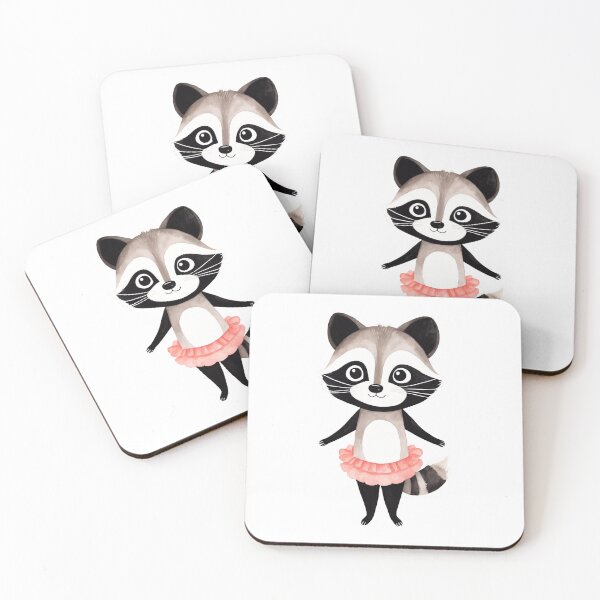 Item preview, Adorable Watercolor Raccoon in Outfits designed and sold by Victoria Riabov.