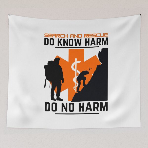 Item preview, Search and Rescue Medic SAR Orange Star of Life Medical Motto Do Know Harm Do No Harm designed and sold by TheContactor.