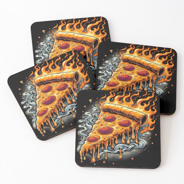 Item preview, Flaming Hot Pizza Art designed and sold by Nerdlight.