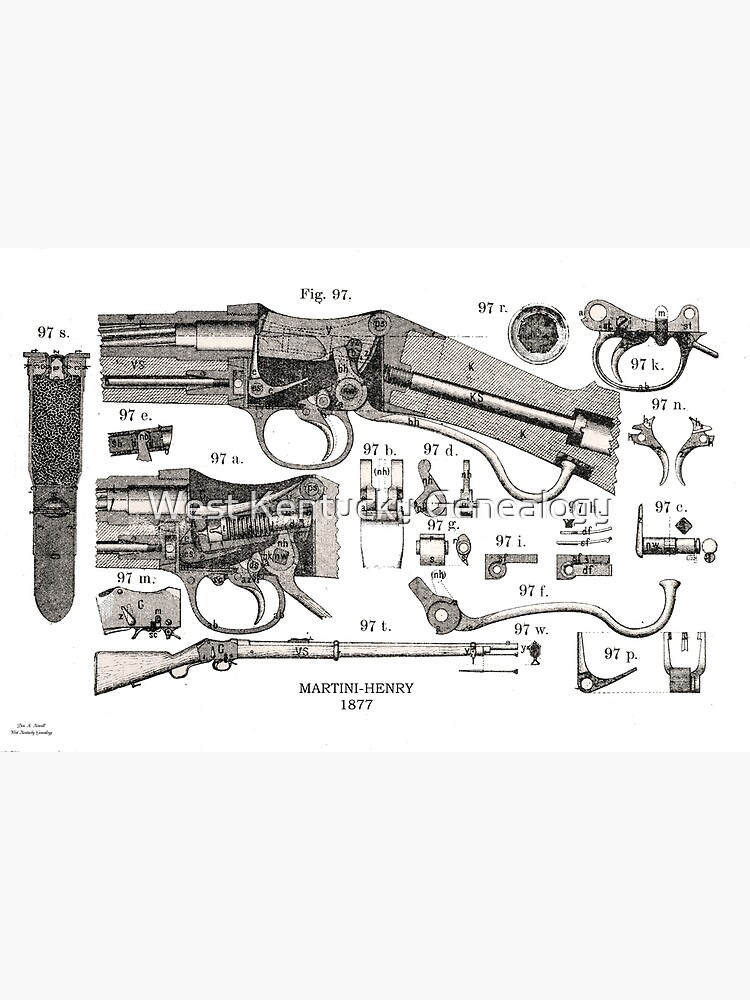 "1877 MARTINIHENRY RIFLE" Art Print for Sale by westkygenealogy