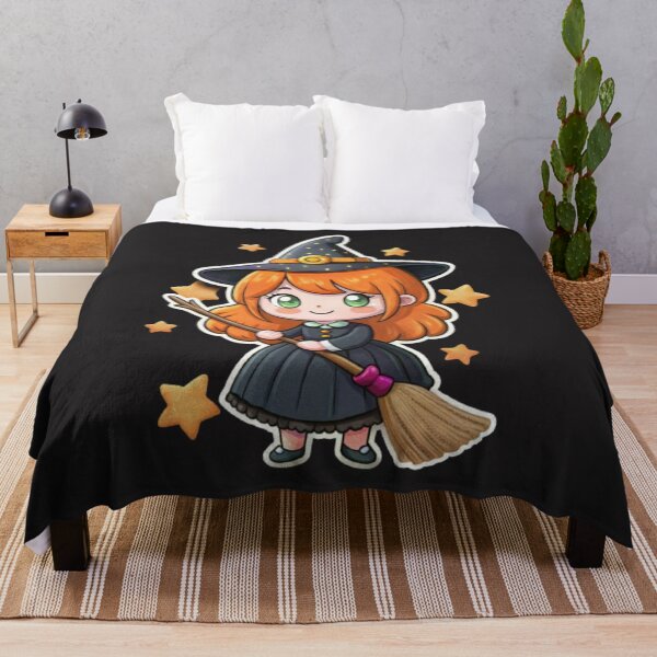 Item preview, cute little witch girl designed and sold by catcraftss.