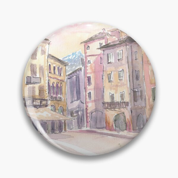 Item preview, Domodossola and romantic Piazza Mercato in Piedmont Italy designed and sold by artshop77.