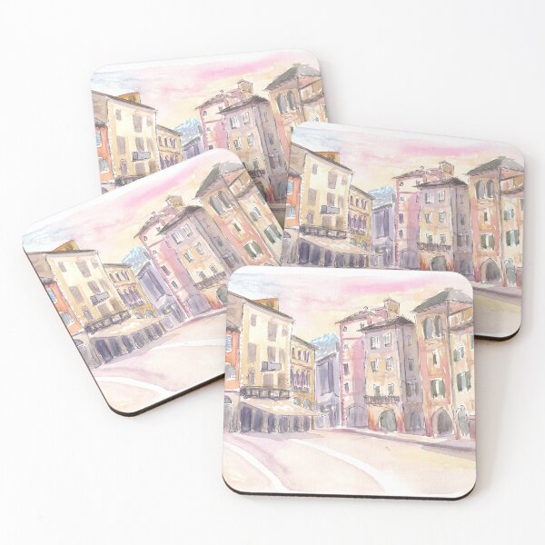 Item preview, Domodossola and romantic Piazza Mercato in Piedmont Italy designed and sold by artshop77.