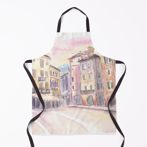 Item preview, Domodossola and romantic Piazza Mercato in Piedmont Italy designed and sold by artshop77.