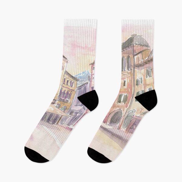 Item preview, Domodossola and romantic Piazza Mercato in Piedmont Italy designed and sold by artshop77.