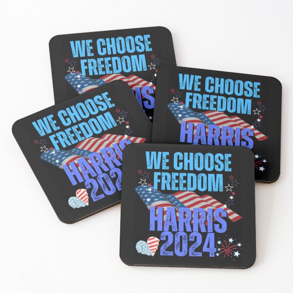 Item preview, We Choose Freedom Harris 2024 Vote Blue Save Democracy Political Design designed and sold by EarthArtDesigns.