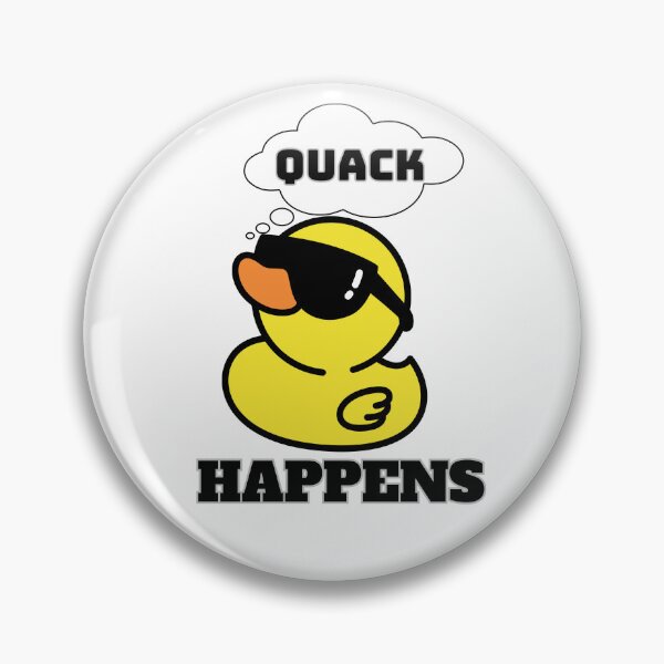 Artikelvorschau, Quack Happens, lustige, beleidigende Gummiente mit Sonnenbrille (PG13). entworfen und verkauft von PixelPizzazz.