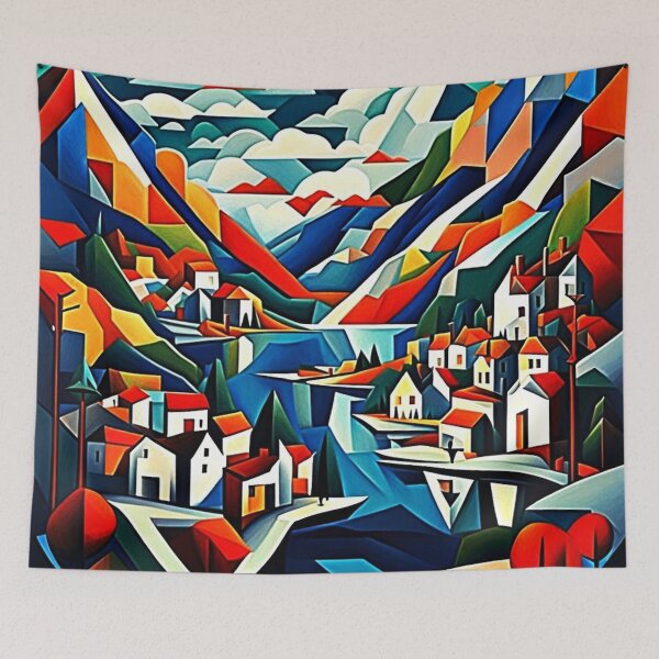 Item preview, Town nestles in fjord 9 designed and sold by George Hutton Hunter.