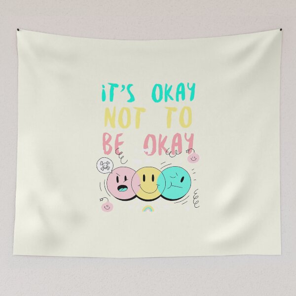 Item preview, It's okay not to be okay. #MentalHealth #SelfLove #BreakTheStigma designed and sold by Anna Halasek.