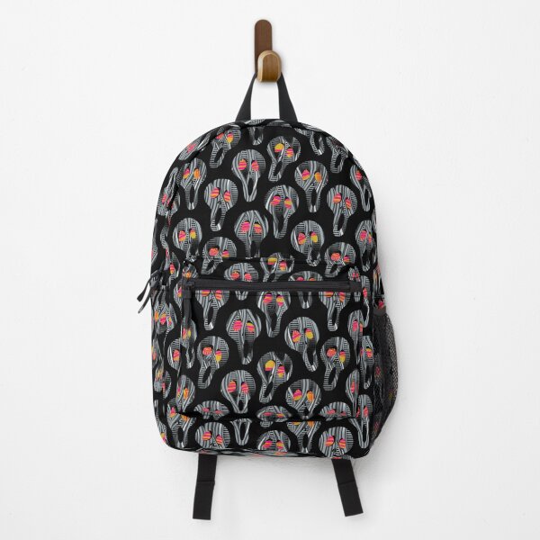 Item preview, Del Morro Screaming Skulls Graphic Print in Black, Yellow & Pink designed and sold by Lifestyle by Croff.