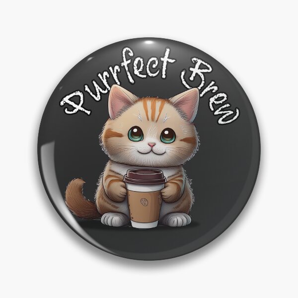 Item preview, Perfect Brew - Cute Kitten with Coffee designed and sold by Click-Tees.