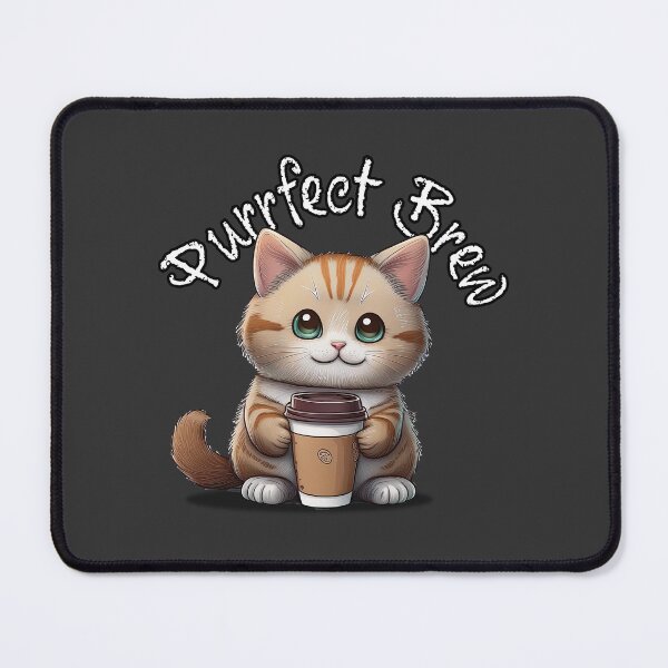 Item preview, Perfect Brew - Cute Kitten with Coffee designed and sold by Click-Tees.