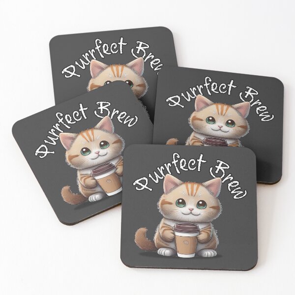Item preview, Perfect Brew - Cute Kitten with Coffee designed and sold by Click-Tees.