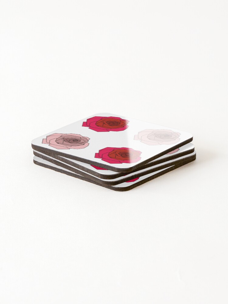 Thumbnail 4 of 5, Coasters (Set of 4), Geometric Roses designed and sold by Comsworth.