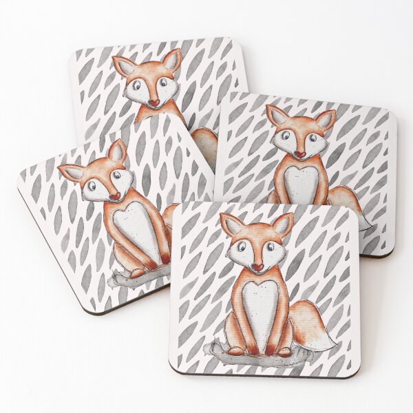 Item preview, Fox with abstract background designed and sold by kasperskonfetti.
