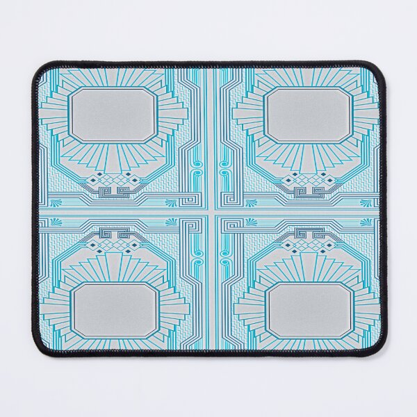 Item preview, Art Deco on Ice Mid-Century Modern Pattern in Ice Blue and Soft Gray designed and sold by Lifestyle by Croff.