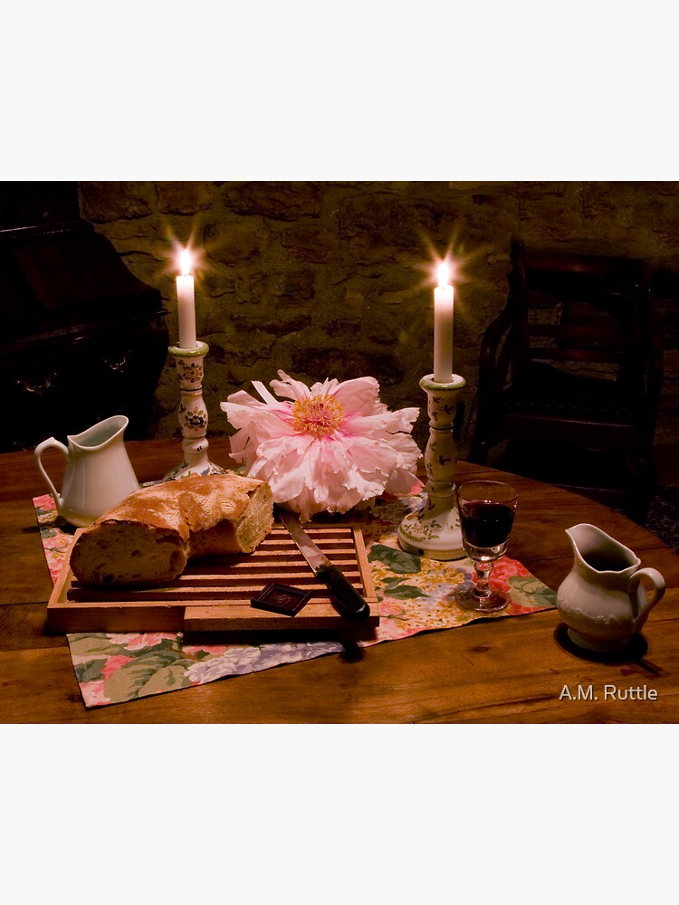 Bread, Wine, and Peony by annruttle
