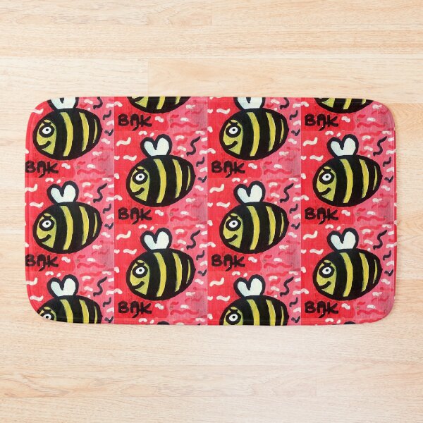 Item preview, Cute Bee Illustration on Red Background designed and sold by MonanaPaveliani.