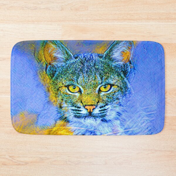 Item preview, WILD CAT IN CORN FIELD - DAY - BLUE AND YELLOW designed and sold by Most1234.
