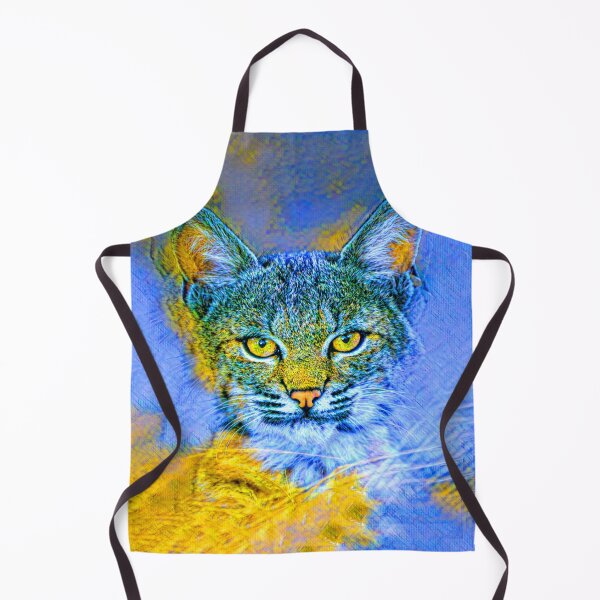 Item preview, WILD CAT IN CORN FIELD - DAY - BLUE AND YELLOW designed and sold by Most1234.