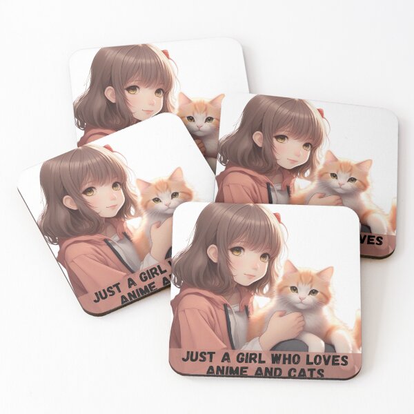 Item preview, A Girl Who Loves Anime and Cats designed and sold by TeachersCubby.
