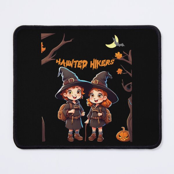Item preview, Haunted Hikers - Cute Girls Dressed As Witches On A Hike - Halloween Design designed and sold by signshirtz.
