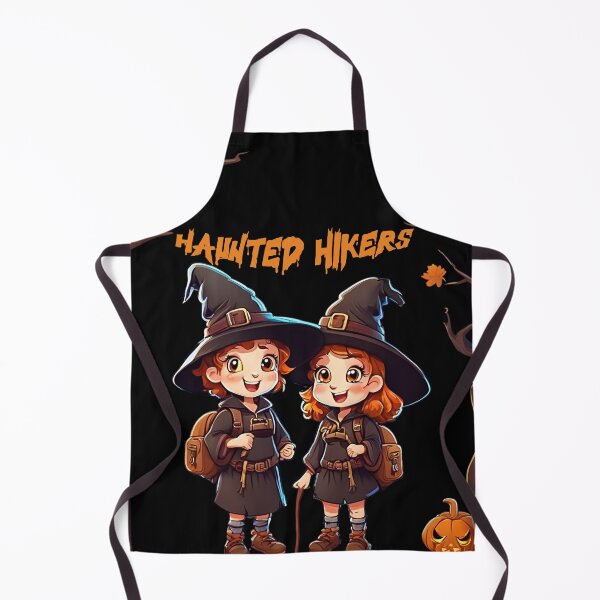 Item preview, Haunted Hikers - Cute Girls Dressed As Witches On A Hike - Halloween Design designed and sold by signshirtz.