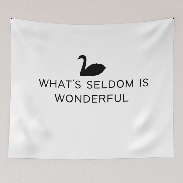 Item preview, what's seldom is wonderful text graphic v1 white background designed and sold by fishpressink.