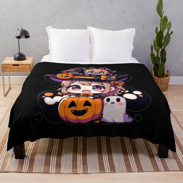 Item preview, Halloween Kawaii Girl With Pumpkin designed and sold by Blink Art Studio.
