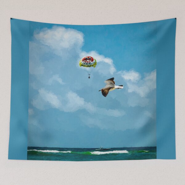 Item preview, Seagull Photobombs the Parasail designed and sold by Debra Martz.