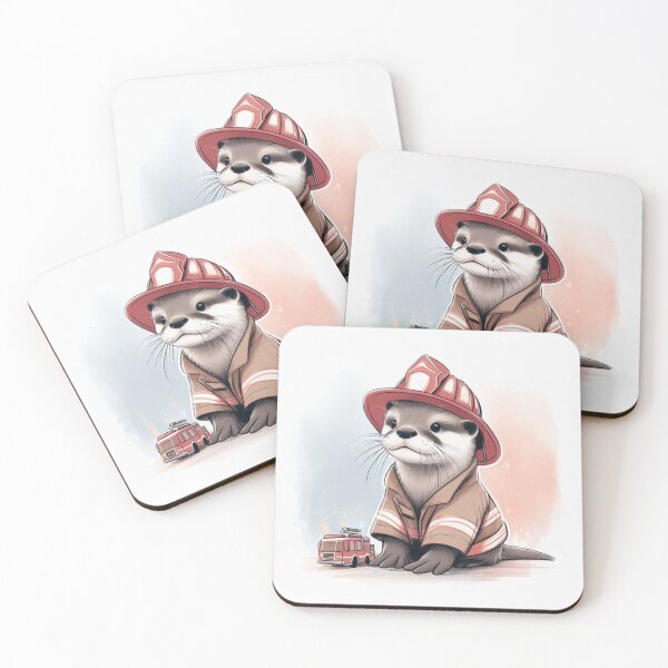 Item preview, Otter Firefighter designed and sold by FortuneFoxS.