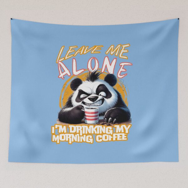 Item preview, A cool and funny panda drinking his morning coffee designed and sold by Animal world designs.