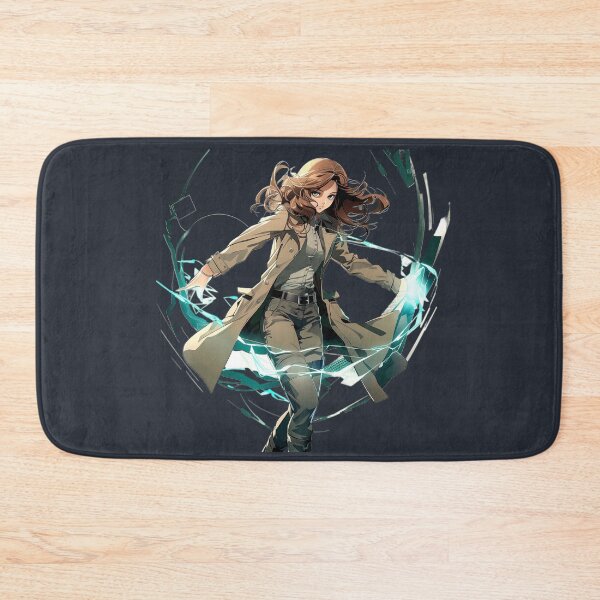 Item preview, "Female Character with Blue Light-Emitting Sword" designed and sold by MYTHIC PEEL STICKERS.