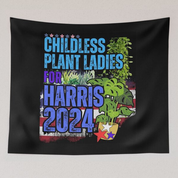 Item preview, Childless Plant Ladies For Harris 2024 Vote Blue Save Democracy Political Design designed and sold by EarthArtDesigns.